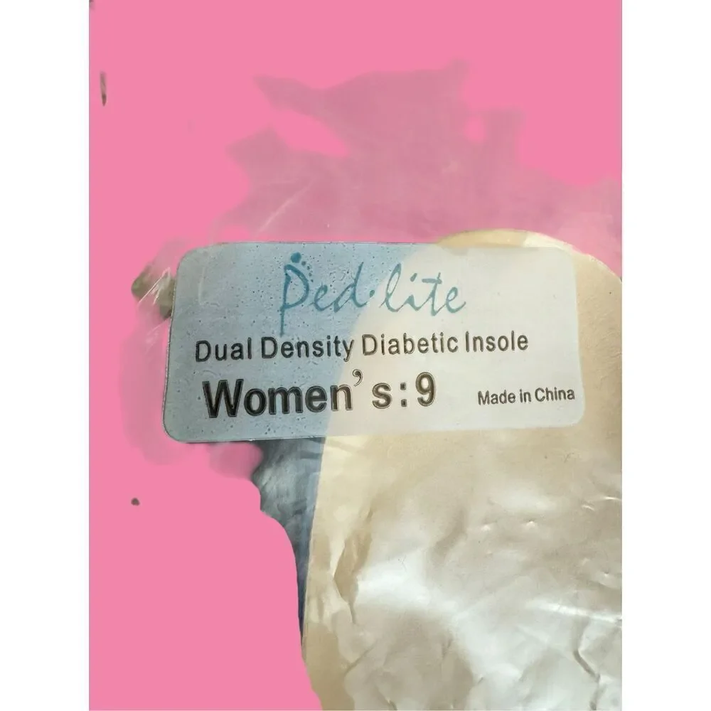Ped-lite Dual Density Diabetic Insoles / Wm: 9 / New